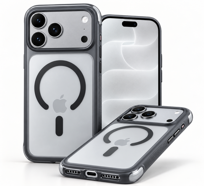 Coque MagSafe Bordures Airbag + Écran Privé Offert– iPhone 18 & 17 Pro / Pro Max