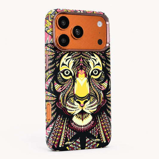 Coque Premium Tigre Aztèque — Design Exclusif | 🎁 Protection Écran OFFERTE