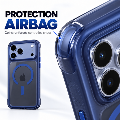 Coque MagSafe Bordures Airbag + Écran Privé Offert– iPhone 17 Pro & 17 Pro Max