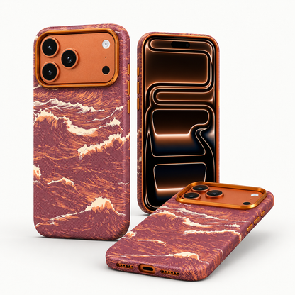 Coque Vagues Océan | iPhone 17 Pro & 17 Pro Max + Protection Camera 🎁