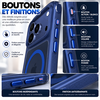Coque MagSafe Bordures Airbag + Écran Privé Offert– iPhone 17 Pro & 17 Pro Max
