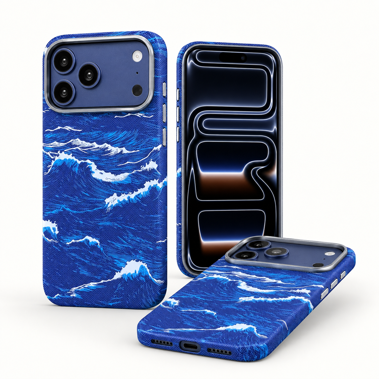 Coque Vagues Océan | iPhone 17 Pro & 17 Pro Max + Protection Camera 🎁
