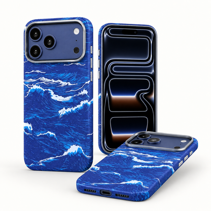 Coque Vagues Océan | iPhone 17 Pro & 17 Pro Max + Protection Camera 🎁