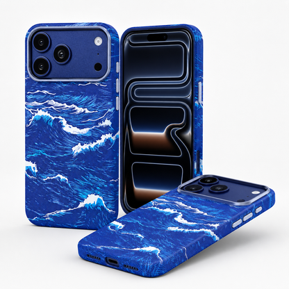 Coque Vagues Océan | iPhone 17 Pro & 17 Pro Max + Protection Camera 🎁