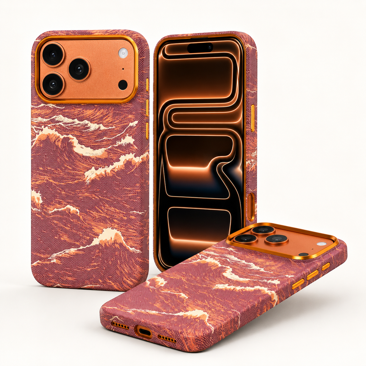 Coque Vagues Océan | iPhone 17 Pro & 17 Pro Max + Protection Camera 🎁